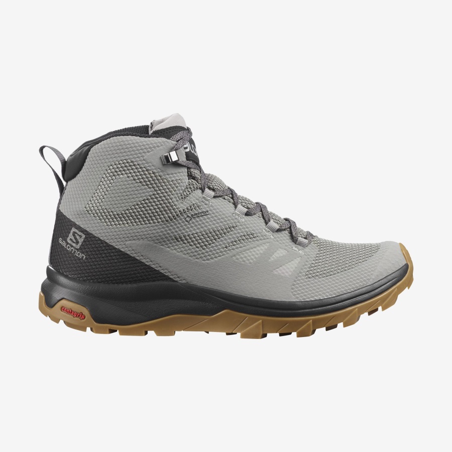 Men's Hiking Boots Outline Mid Gore-Tex Frost Gray-Black-Alloy