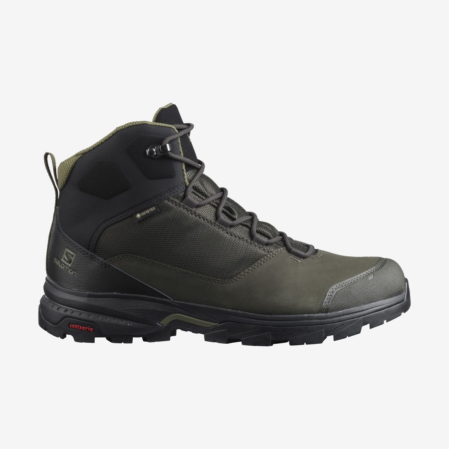 Men's Hiking Boots Outward Gore-Tex Peat-Black-Burnt Olive