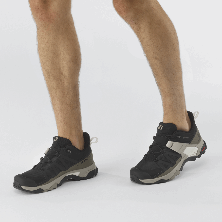 Men's Hiking Shoes X Ultra 4 Gore-Tex Black-Vintage Khaki-Vanilla Ice