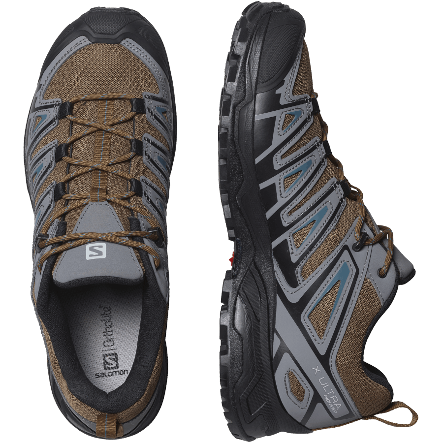 Men's Hiking Shoes X Ultra Pioneer Toffee-Quiet Shade-Mallard Blue