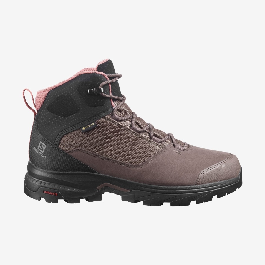 Women's Hiking Boots Outward Gore-Tex Peppercorn-Black-Brick Dust