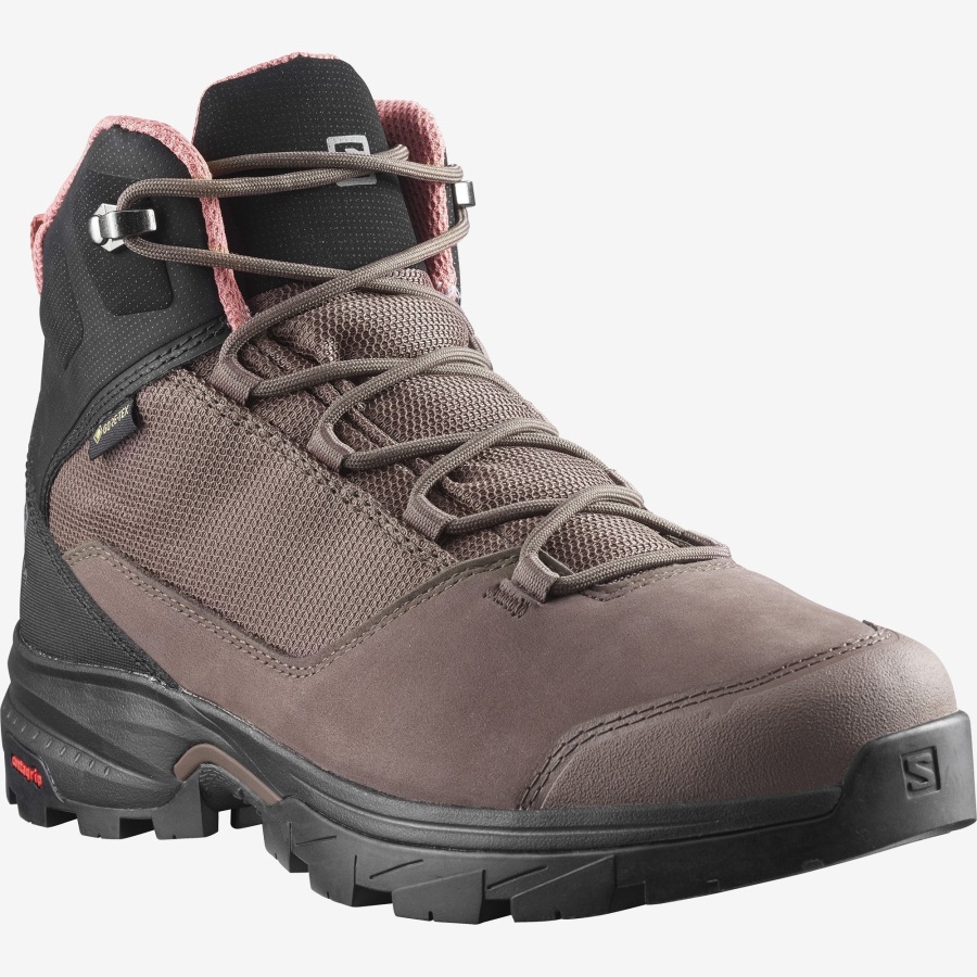 Women's Hiking Boots Outward Gore-Tex Peppercorn-Black-Brick Dust