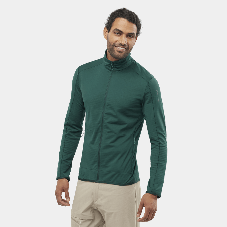Men's Full Zip Midlayer Jacket Essential Lightwarm Ponderosa Pine