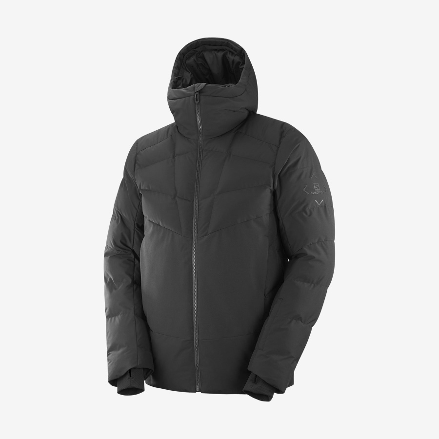 Men's Insulated Hooded Jacket Snowshelter Black-Heather