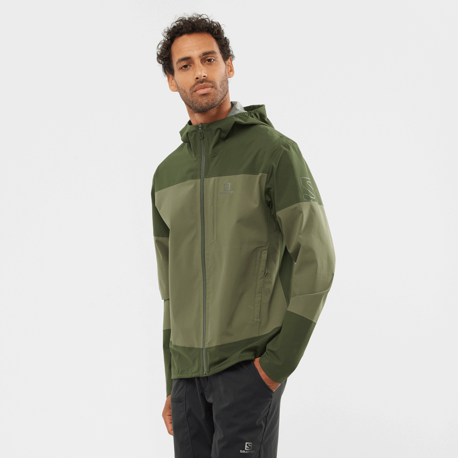 Men's Jacket Outrack Waterproof 2.5L Olive Night-Forest Night