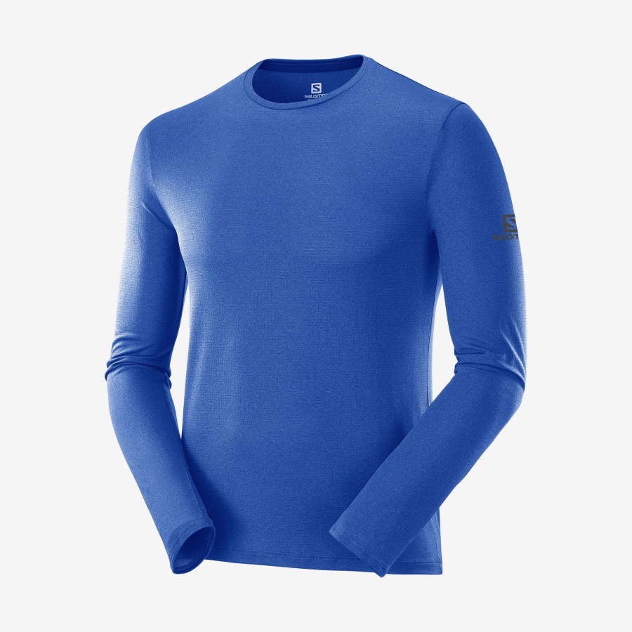 Men's Long Sleeve T-Shirt Agile Nautical Blue