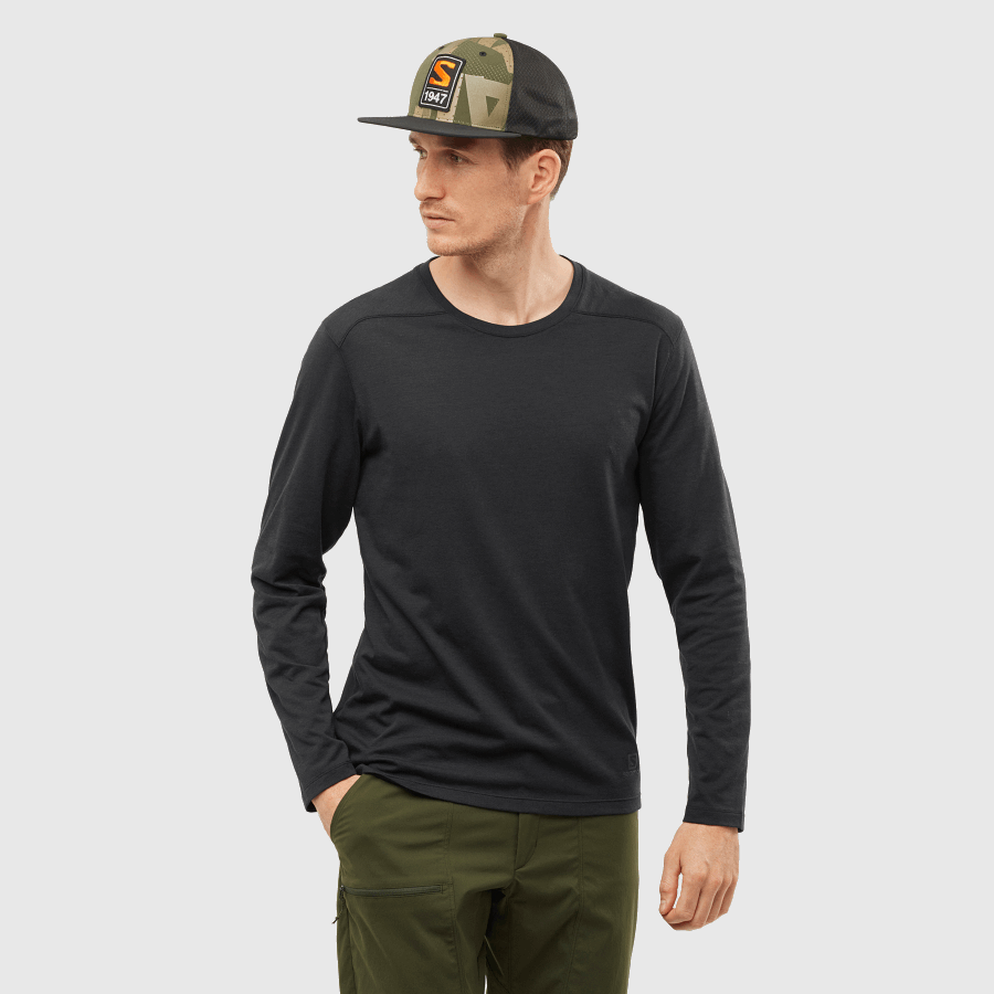 Men's Long Sleeve T-Shirt Essential Black