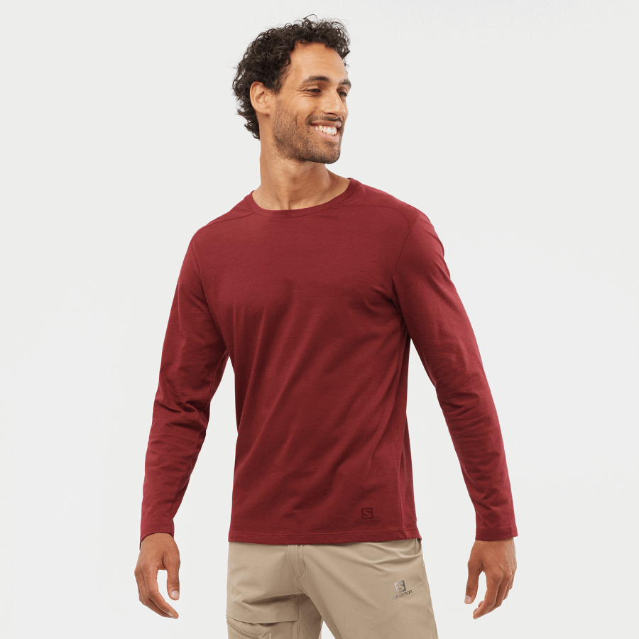 Men's Long Sleeve T-Shirt Essential Cabernet