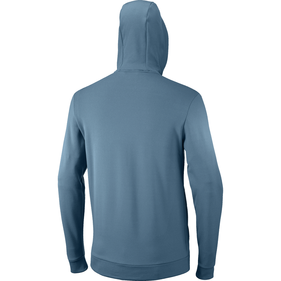 Men's Midlayer Jacket With Hood Essential Warm Fleece Mallard Blue-Heather