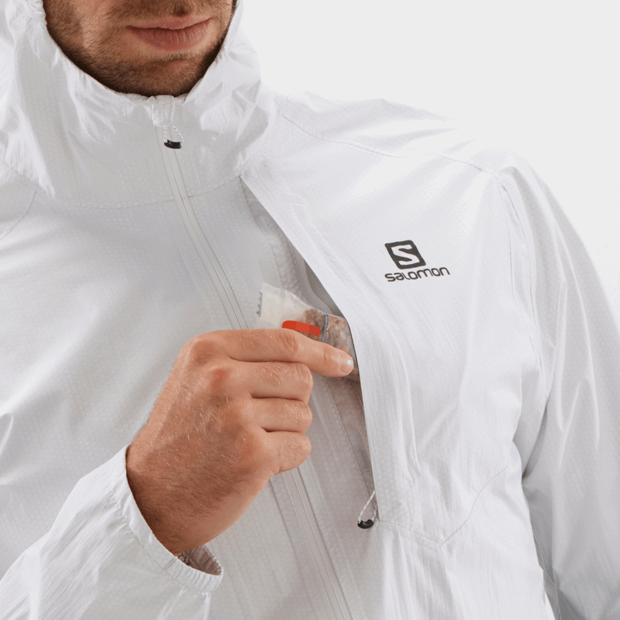 Men's Shell Jacket Bonatti Waterproof White-Ao