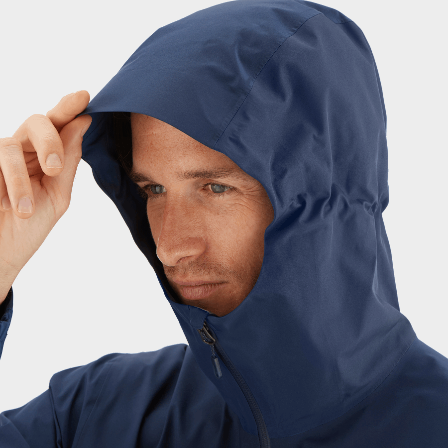 Men's Shell Jacket Outline Gore-Tex 2.5 Layers Dark Denim-Indigo