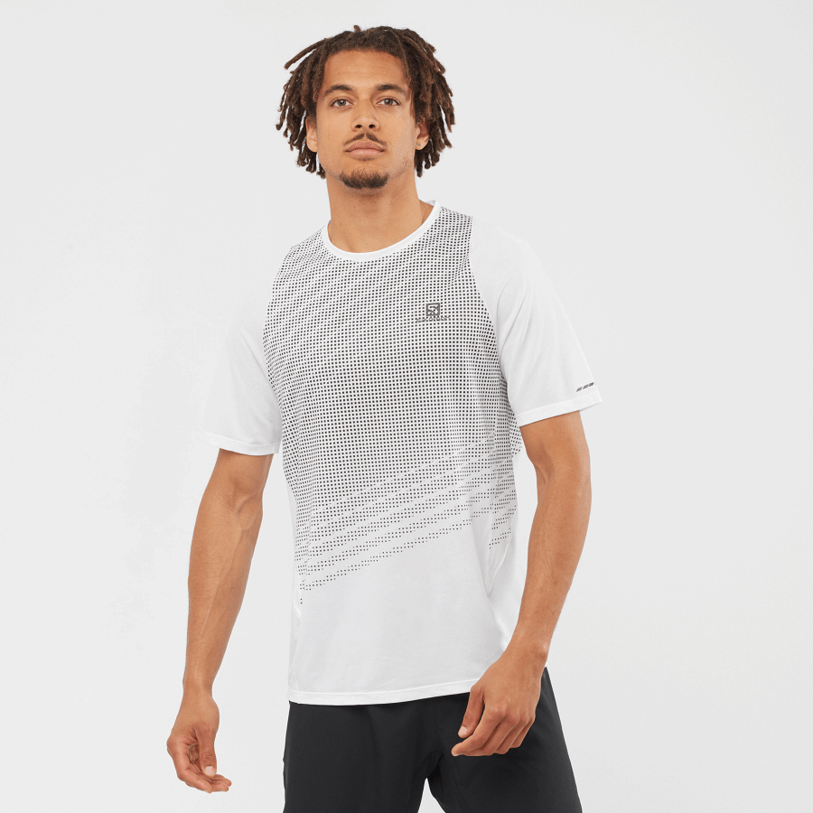 Men's Short Sleeve T-Shirt Sense Aero White-Black