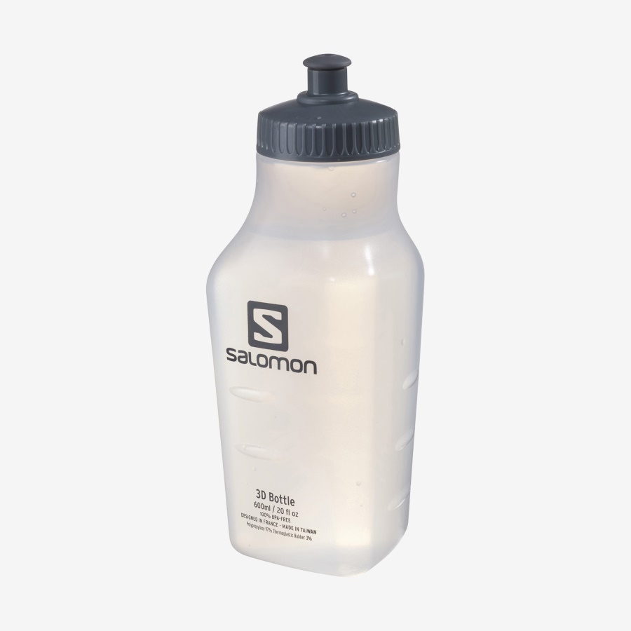 Unisex Hydration Accessories 3D Bottle 600Ml White Translucent