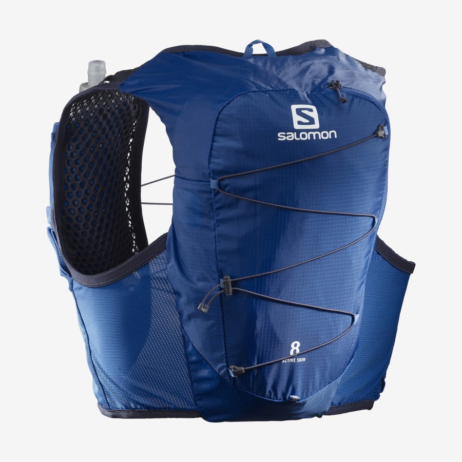 Unisex Running Vest With Flasks Included Active Skin 8 Nautical Blue-Mood Indigo
