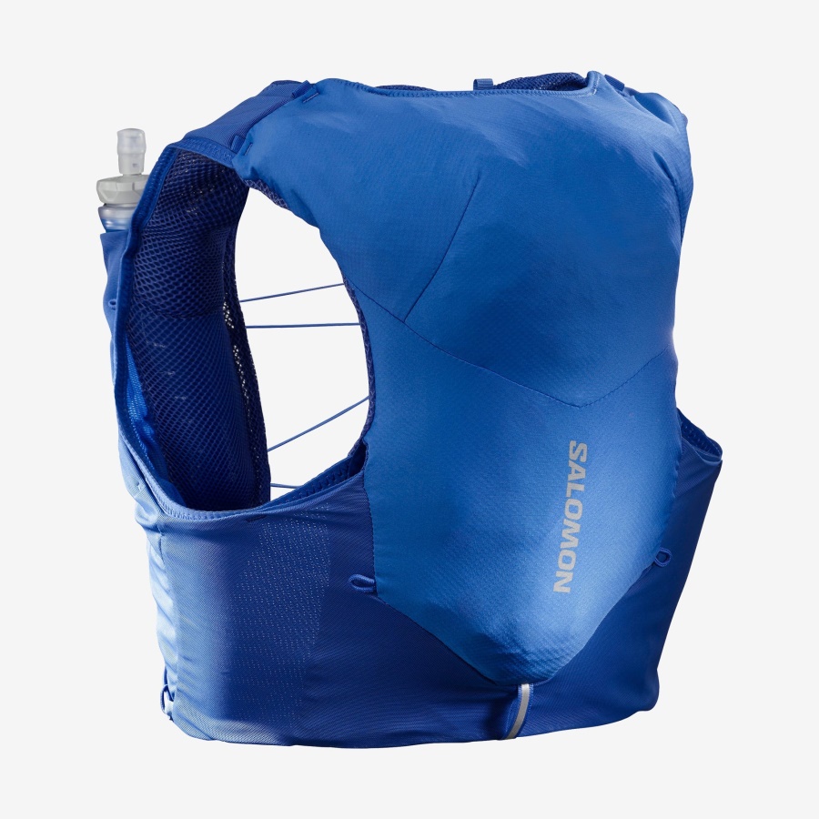 Unisex Running Vest With Flasks Included Adv Skin 5 Nautical Blue-Ebony-White