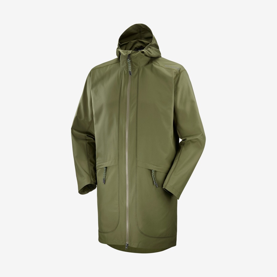 Unisex Shell Jacket Outlife Long Packable Olive Night