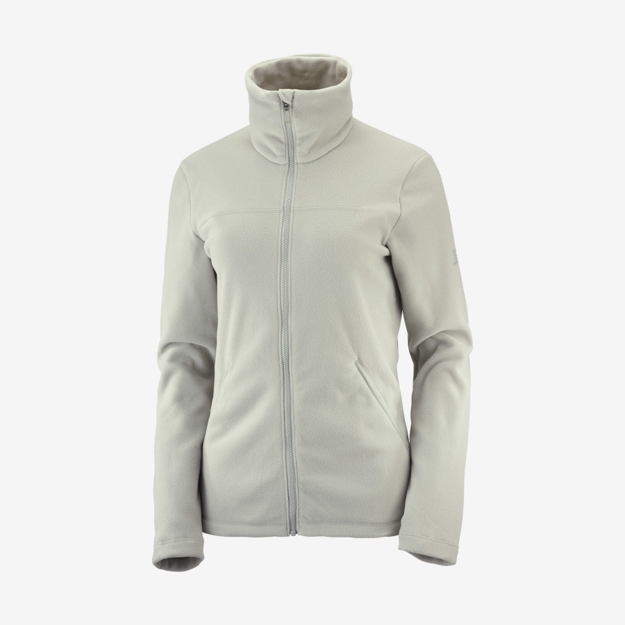 Women's Full Zip Midlayer Jacket Essential Cosy Fleece Wrought Iron