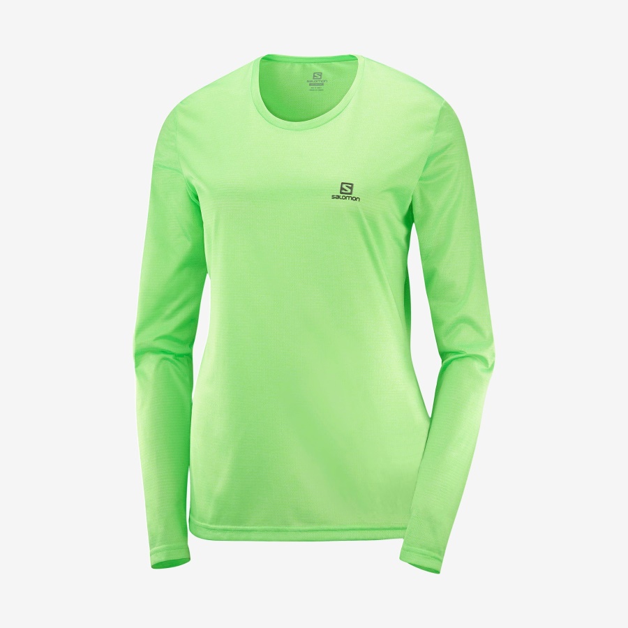 Women's Long Sleeve T-Shirt Agile Green Gecko-Nocturne