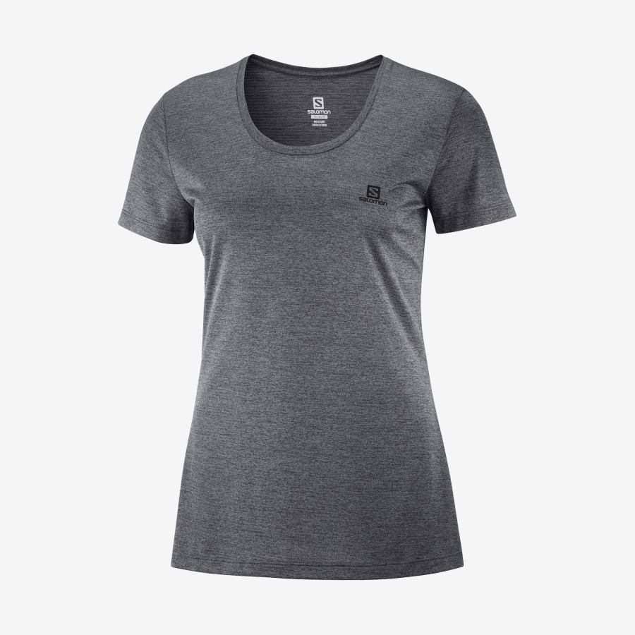 Women's Short Sleeve T-Shirt Agile Ebony-Black-Heather